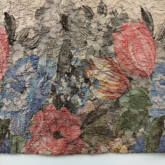 Adrianna Pappell Matelasse faux wrap sheath jacquard floral dress Size 2Petite - Picture 3 of 13